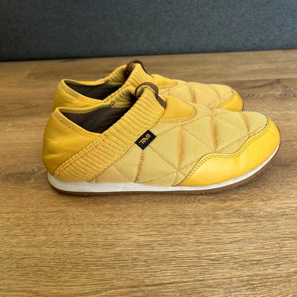 Teva Ember Moc Size 10 Quilted Slip On Slippers Mustard Yellow Shoes 1125471